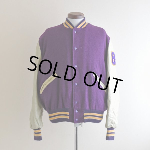 画像3: 1980s DeLONG 袖レザースタジャン　 "MADE IN USA"　 表記44  (3)