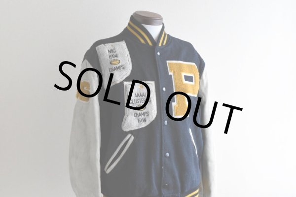 画像7: 1980s HOLLOWAY 袖レザースタジャン  "MADE IN USA"  表記M  (7)