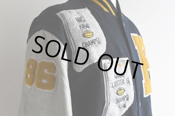 画像10: 1980s HOLLOWAY 袖レザースタジャン  "MADE IN USA"  表記M  (10)