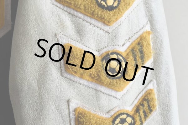 画像15: 1980s HOLLOWAY 袖レザースタジャン  "MADE IN USA"  表記M  (15)