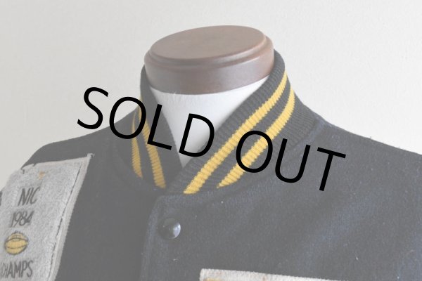 画像8: 1980s HOLLOWAY 袖レザースタジャン  "MADE IN USA"  表記M  (8)