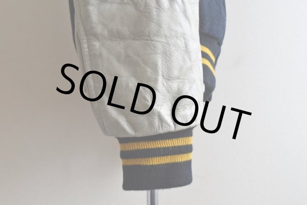 画像16: 1980s HOLLOWAY 袖レザースタジャン  "MADE IN USA"  表記M  (16)