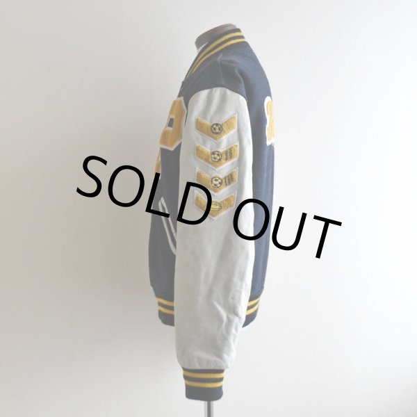 画像4: 1980s HOLLOWAY 袖レザースタジャン  "MADE IN USA"  表記M  (4)