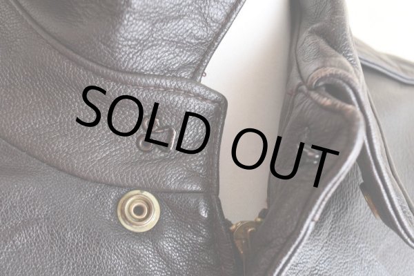 画像8: 1980s PROTECH INC A-2フライトレザージャケット　 "MADE IN USA"　 表記44  (8)