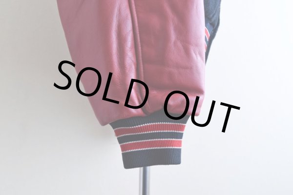 画像13: 1990s RENNOC 袖レザースタジャン　 "MADE IN USA"　 表記L  (13)