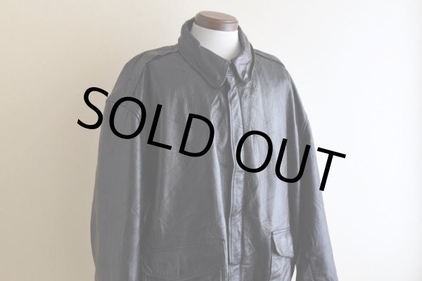 画像8: 1990s L.L.Bean A-2 TYPE レザージャケット  "MADE IN USA"  表記XXL-TALL  (8)