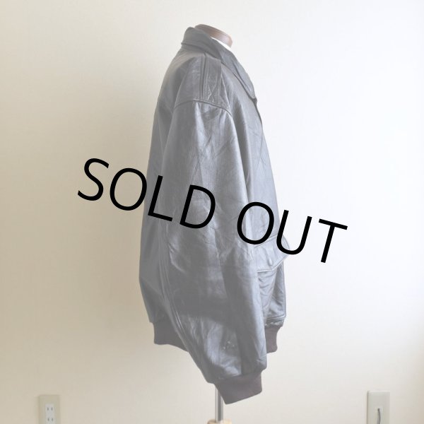 画像2: 1990s L.L.Bean A-2 TYPE レザージャケット  "MADE IN USA"  表記XXL-TALL  (2)