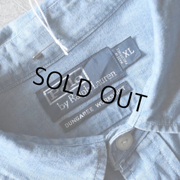 画像2: 1990s Polo by RalphLauren ダンガリーワークシャツ  表記XL  (2)