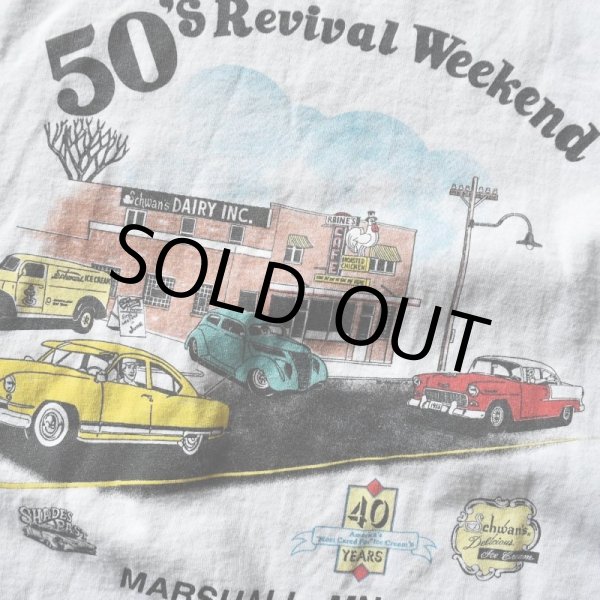 画像4: 1990s 50'sREVIVAL WEEKEND スタッフTシャツ　 "MADE IN USA"　 表記M  (4)