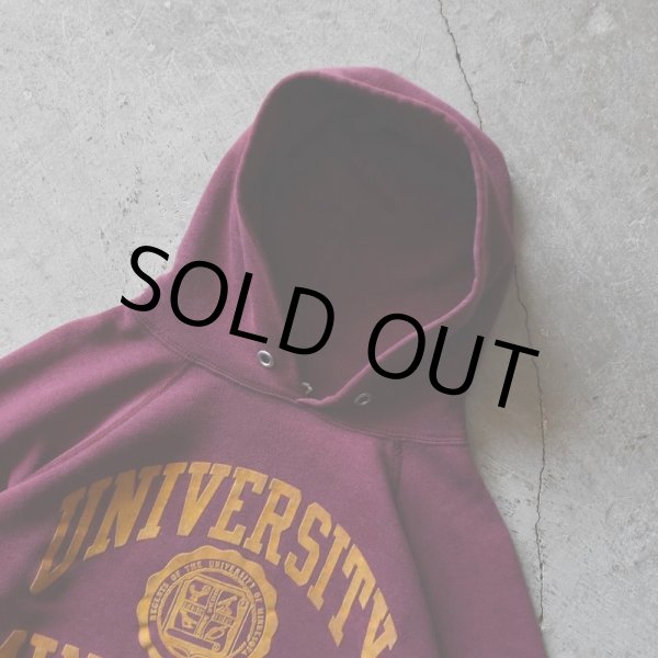 画像2: 1980s Champion フロッキースウェットパーカー  "MADE IN USA"  表記L  (2)