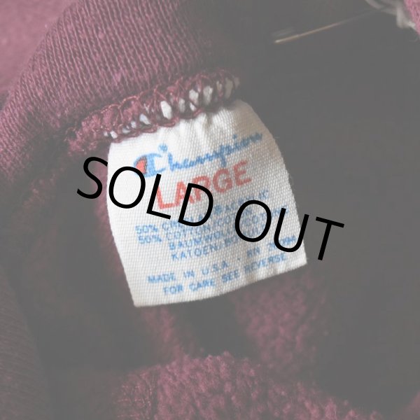 画像3: 1980s Champion フロッキースウェットパーカー  "MADE IN USA"  表記L  (3)