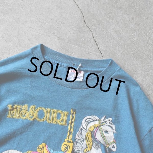 画像2: 1990s MISSOURI 回転木馬Tシャツ　 "MADE IN USA"　 表記L  (2)