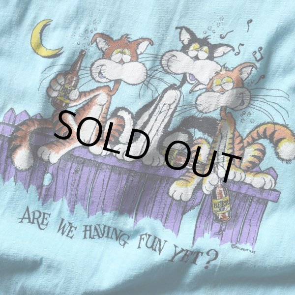 画像4: 1980s ARE WE HAVING FUN YET？ ねごTシャツ　 "MADE IN USA"　 表記M  (4)