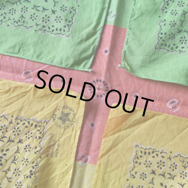 画像3: 1980s〜 3カラー切り替えバンダナ/RN13960　 "MADE IN USA"  (3)