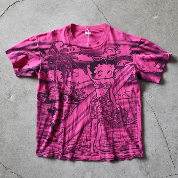 画像1: 1990s BETTY BOOP 総柄Tシャツ　 "MADE IN USA"　 表記L  (1)
