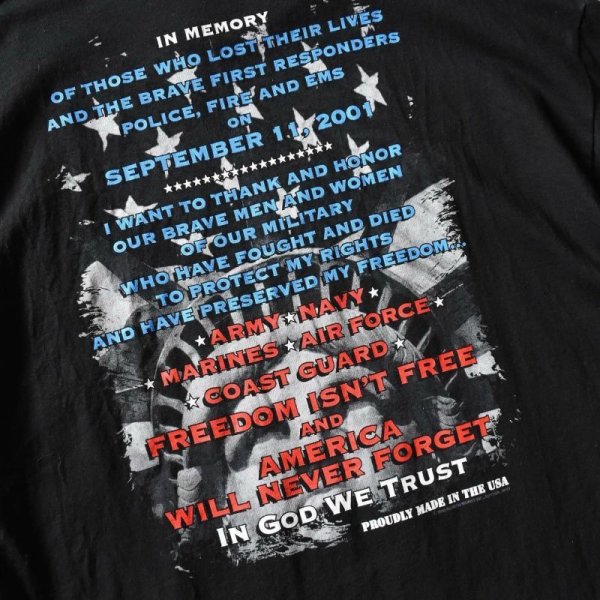 画像7: NEVER FORGET 9.11追悼Tシャツ　 "MADE IN USA"　 表記XL  (7)