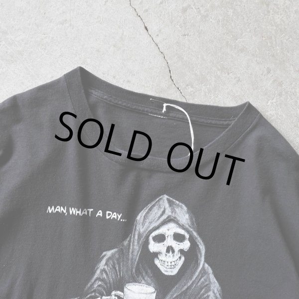 画像2: 1990-00s あぁなんて日だ... スカルTシャツ　 実寸XL〜  (2)