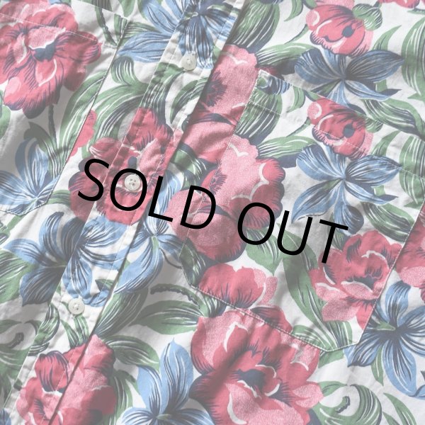 画像5: 1990s BANANA REPUBLIC ボタニカル柄コットンシャツ　 表記L  (5)