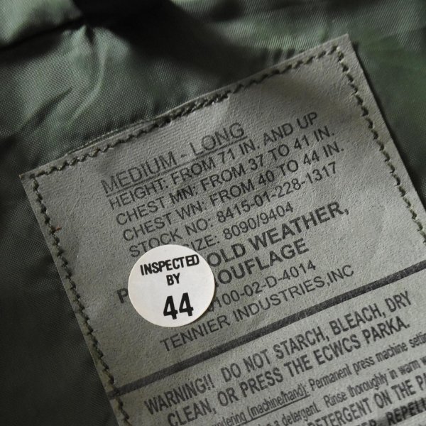 画像5: "DEAD STOCK"　 2000s US.ARMY ECWCS GEN1 ゴアテックスパーカー　 表記MEDIUM-LONG  (5)