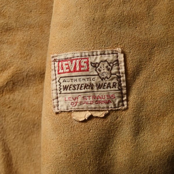 画像4: 1950s LEVI'S ショートホーンスウェードベスト　 実寸M  (4)