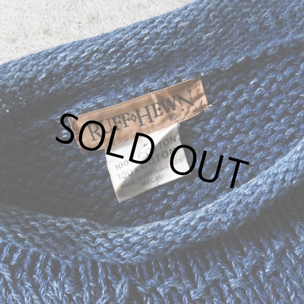 画像4: 1980s RUFF HEWN ロールネック インディゴニットコットンセーター　 表記L  (4)