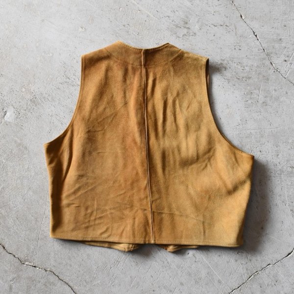 画像2: 1950s LEVI'S ショートホーンスウェードベスト　 実寸M  (2)