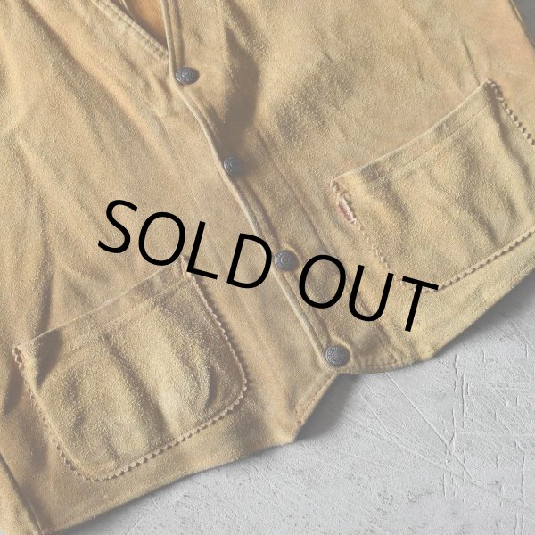 画像8: 1950s LEVI'S ショートホーンスウェードベスト　 実寸M  (8)