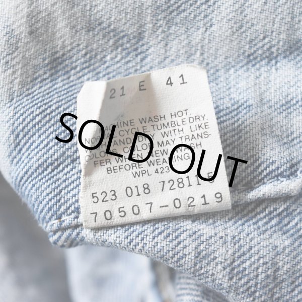 画像6: 1980s Levi's 70507-0219 ケミカルデニムジャケット　 "MADE IN USA"　 表記M  (6)