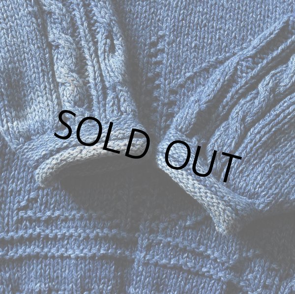 画像6: 1980s RUFF HEWN ロールネック インディゴニットコットンセーター　 表記L  (6)