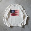 画像1: 1990s Polo by RalphLauren 星条旗コットンニットセーター　 実寸XL  (1)