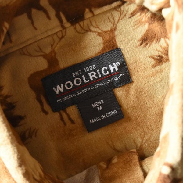 画像4: WOOLRICH シカ柄シャモアクロスシャツ　 表記M  (4)