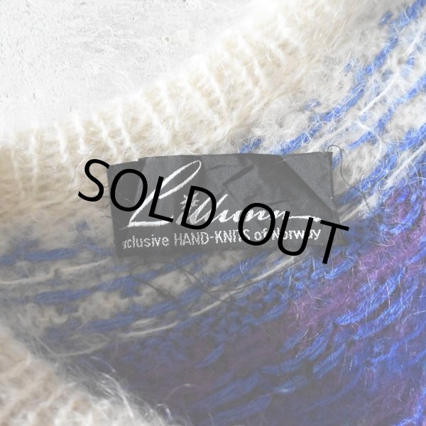 画像2: LILLUNN ノルディックモヘアセーター　 "HAND KNIT OF NORWAY"　 実寸L  (2)