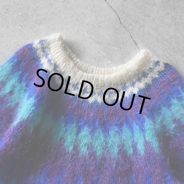 画像3: LILLUNN ノルディックモヘアセーター　 "HAND KNIT OF NORWAY"　 実寸L  (3)