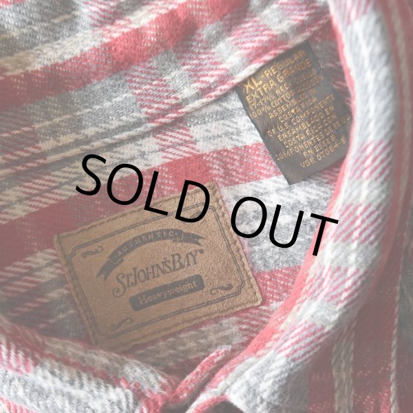 画像4: 1990s ST JOHN'S BAY ヘビーネルシャツ　 表記XL  (4)