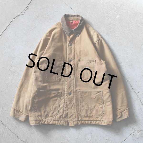 画像1: 1960s SEARS ブラウンダックカバーオール　 /キルティングライナー　 "MADE IN USA"　 実寸L  (1)