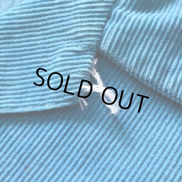 画像6: 1950s コーデュロイシャツ　 "TURQUOISE BLUE"　 実寸M  (6)