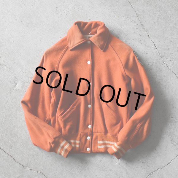 画像2: 1960s SPEEDLINE メルトンスタジャン　 "ORANGE JACKETS"　 表記Woman's 34  (2)