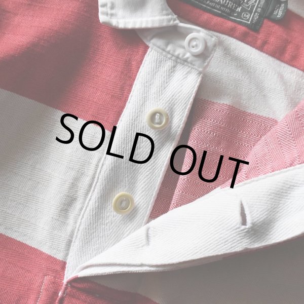 画像5: 1990s POLO COUNTRY ヘリンボーンラガーシャツ  表記M  (5)