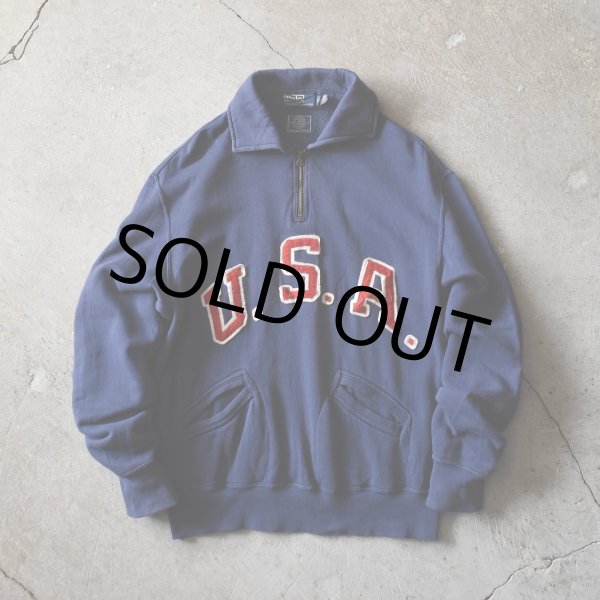 画像1: Polo by RalphLauren ハーフジップスウェット　 "2012 USA OLYMPIC TEAM"　 表記M  (1)