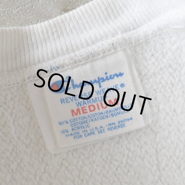 画像2: 1980s Champion リバースウィーブスウェット  "染込みプリント"  表記M  (2)