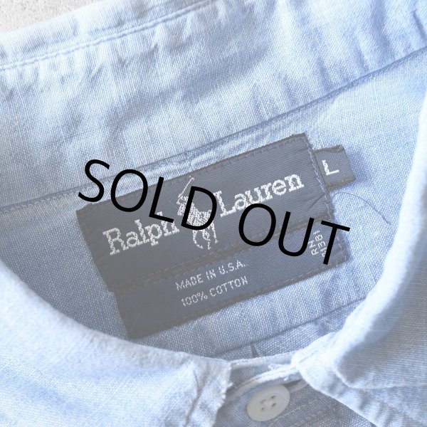 画像3: 1990s Ralph Lauren シャンブレーシャツ　 "MADE IN USA"　 表記L  (3)