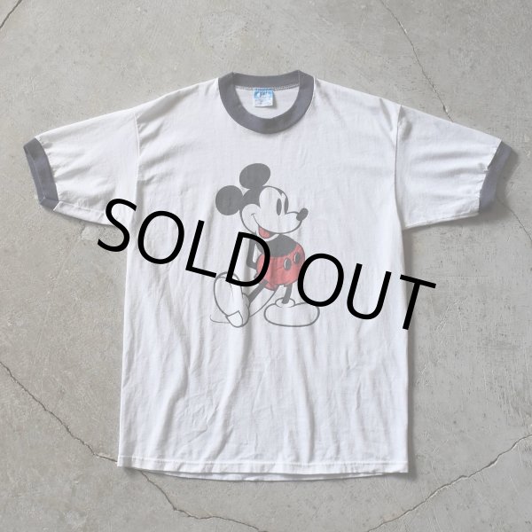 画像1: 1980s MICKEY MOUSE リンガーTシャツ　 "MADE IN USA"　 表記L  (1)