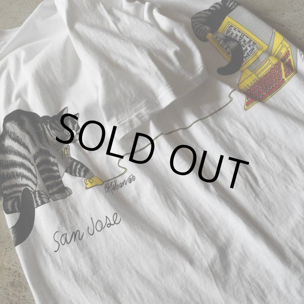 画像7: 1990s CRAZY SHIRTS クリバンキャットTシャツ　 "MADE IN USA"　 表記XL  (7)