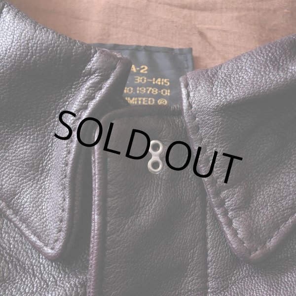 画像7: 1980s〜 AVIREX A-2 フライトレザージャケット　 "MADE IN USA"　 実寸44  (7)
