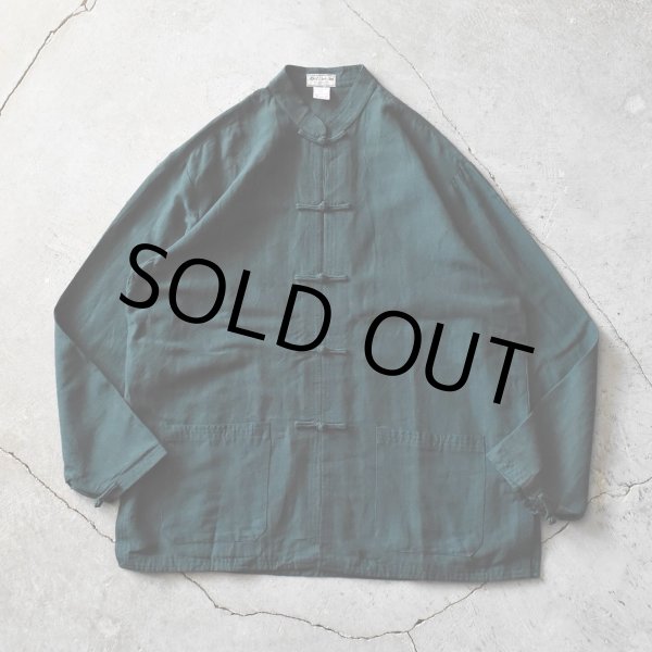 画像1: チャイナシャツ　 "100% SILK"　 表記XL  (1)