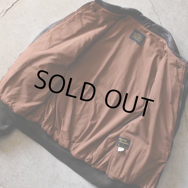 画像3: 1980s〜 AVIREX A-2 フライトレザージャケット　 "MADE IN USA"　 実寸44  (3)