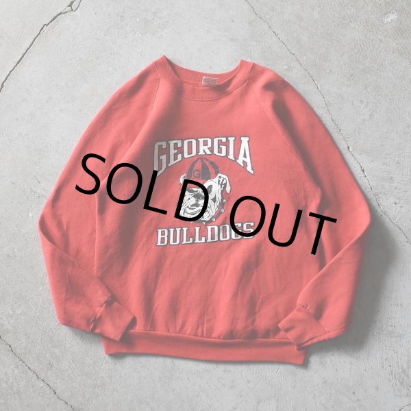 画像1: 1980s GEORGIA BULLDOGS カレッジスウェット　 "MADE IN USA"　 表記L  (1)