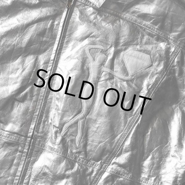 画像8: 1980-90s 銀のレザージャンパー　 表記L  (8)