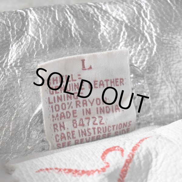 画像5: 1980-90s 銀のレザージャンパー　 表記L  (5)