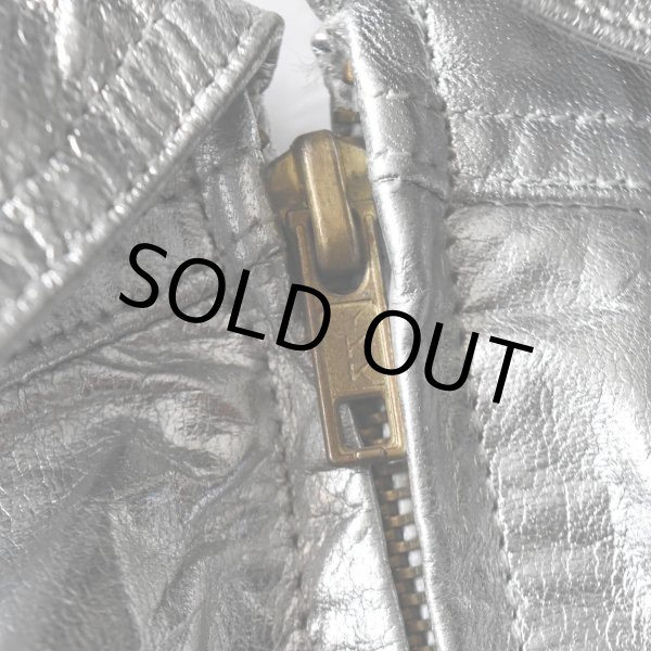 画像7: 1980-90s 銀のレザージャンパー　 表記L  (7)